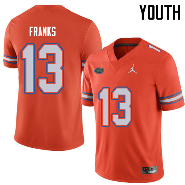 Jordan Brand Youth #13 Feleipe Franks Florida Gators College Football Jerseys Sale-Orange - Click Image to Close